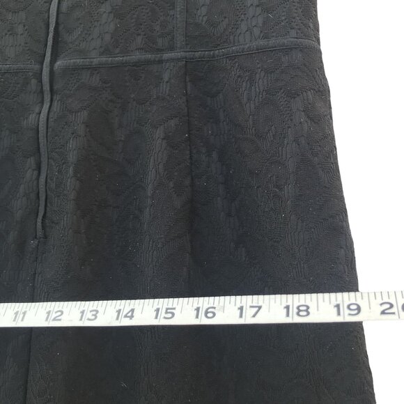 Ann Taylor Black Lace Overlay Dress Knee Length Sheath  Sleeveless Size 14 - Picture 11 of 14